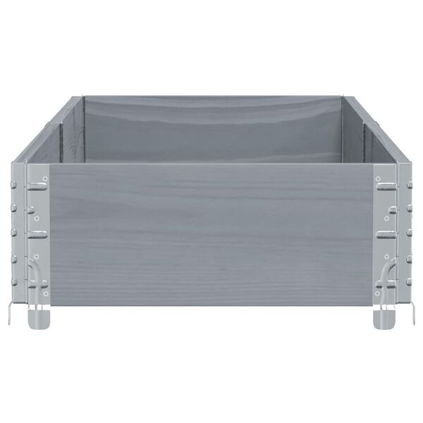 vidaXL Jardini&egrave;re gris 150x50 cm bois massif de pin