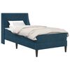 vidaXL Cadre de lit avec matelas Bleu 100 x 200 cm Velours