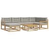 vidaXL Ensemble de canap&eacute;s d'ext&eacute;rieur 7 pc Blanc et gris clair