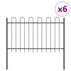 vidaXL Cl&ocirc;ture de jardin BOXTEL 6 pc 10,2 x 1 m Acier rev&ecirc;tu de poudre