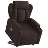 vidaXL Fauteuil inclinable de massage électrique Marron foncé Tissu