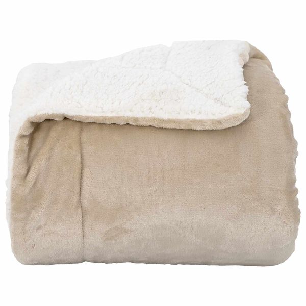 vidaXL Jet&eacute; Beige 220 x 240 cm Toison