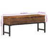 vidaXL Banc 110 cm bois massif de r&eacute;cup&eacute;ration