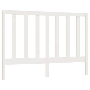 vidaXL T&ecirc;te de lit Blanc 166x4x100 cm Bois massif de pin