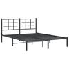 vidaXL Cadre de lit m&eacute;tal sans matelas et t&ecirc;te de lit noir 160x200 cm