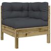 vidaXL Salon de jardin 8 pcs avec coussins bois de pin impr&eacute;gn&eacute;