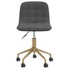 vidaXL Chaises pivotantes &agrave; manger lot de 2 gris fonc&eacute; velours
