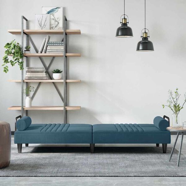 vidaXL Canap&eacute;-lit avec accoudoirs noir velours