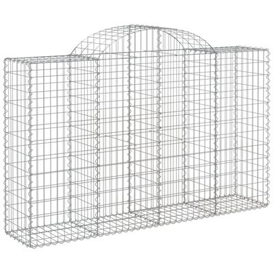 vidaXL Paniers à gabions arqués 9 pcs 200x50x120/140 cm Fer galvanisé