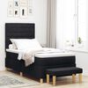 vidaXL Lit &agrave; ressorts avec matelas Noir 80 x 200 cm tissu