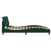vidaXL Cadre de lit sans matelas Hanko vert fonc&eacute; 160x200 cm velours