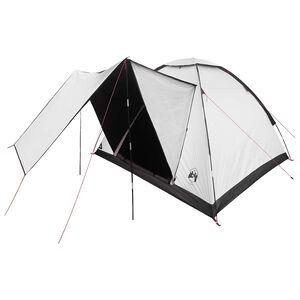 vidaXL Tente de camping 4 personne Blanc Occultant Polyester et Acier