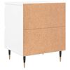 vidaXL Tables de chevet 2 pcs blanc 40x35x50 cm bois d&rsquo;ing&eacute;nierie