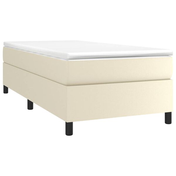 vidaXL Cadre de lit cr&egrave;me 100x200 cm similicuir