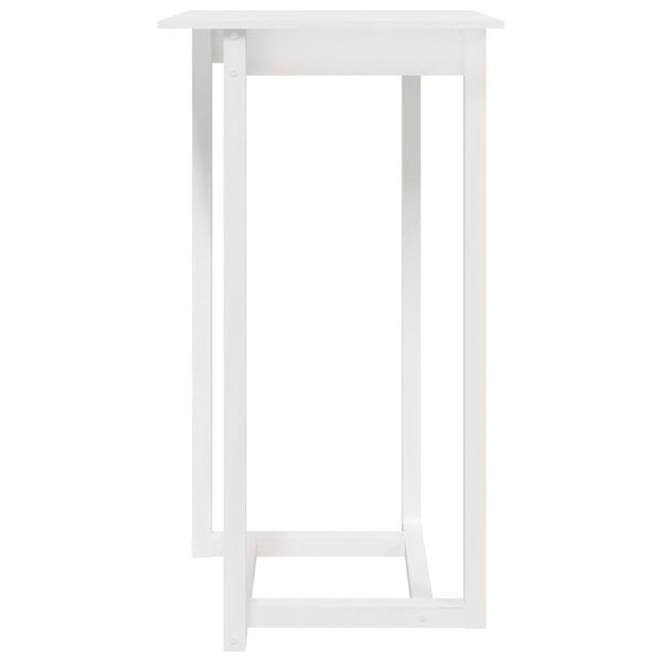 vidaXL Table de bar Blanc 60x60x110 cm Bois massif de pin