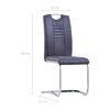 vidaXL Ensemble de salle &agrave; manger 7 pcs Similicuir daim Gris