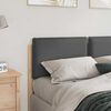 vidaXL T&ecirc;te de lit capitonn&eacute;e Gris Naturel et Clair 160 cm Pin massif