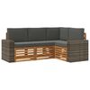 vidaXL Ensemble de canap&eacute;s d'ext&eacute;rieur 4 pc Polyester