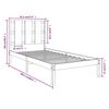 vidaXL Cadre de lit sans matelas blanc 90x200 cm bois de pin massif