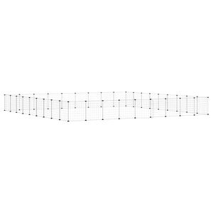 vidaXL Cage animaux de compagnie &agrave; 36 panneaux et porte Noir 315x315x35 cm