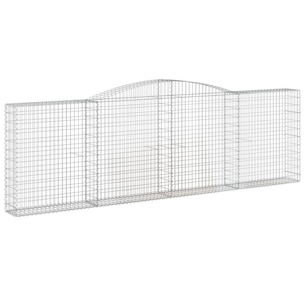 vidaXL Paniers &agrave; gabions arqu&eacute;s 9 pcs 400x30x120/140 cm Fer galvanis&eacute;