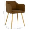 vidaXL Chaises &agrave; manger lot de 6 marron velours