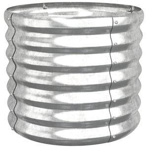 vidaXL Jardini&egrave;re de jardin Acier galvanis&eacute; 40x40x36 cm Argent&eacute;
