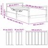 vidaXL Cadre de lit avec matelas Marron 80 x 200 cm Bois de pin massif