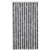 vidaXL Rideau anti-mouches gris et noir 100x230 cm chenille
