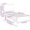 vidaXL Lit de Rangement Ch&ecirc;ne Sonoma 100 x 200 cm Bois d'ing&eacute;nierie