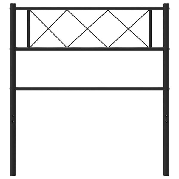 vidaXL T&ecirc;te de lit m&eacute;tal noir 100 cm