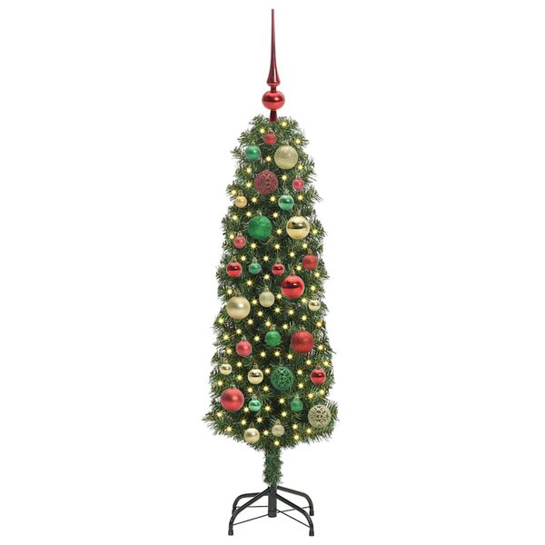 vidaXL Sapin de Noël artificiel Vert 120 cm PVC et acier et plastique