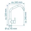 SCH&Uuml;TTE Mitigeur d'&eacute;vier avec bec verseur haut CASALLA chrome