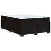 vidaXL Cadre de lit avec matelas Noir 160 x 200 cm tissu