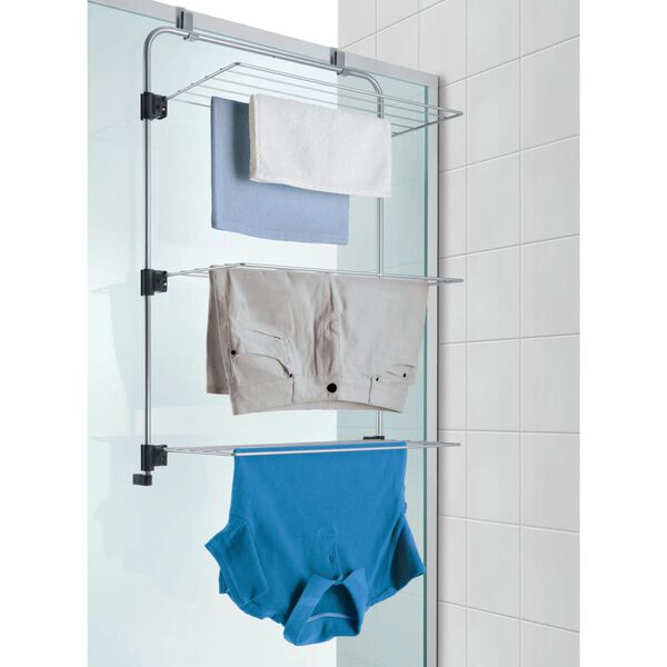 Metaltex Support de s&eacute;chage suspendu Gale 11 m argent&eacute;