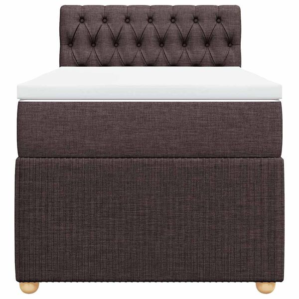 vidaXL Sommier &agrave; lattes de lit avec matelas Marron fonc&eacute; 90x200 cm