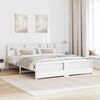 vidaXL Cadre de lit Blanc 180 x 200 cm Bois d'ing&eacute;nierie