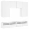 vidaXL Unit&eacute;s murales TV 5 pcs blanc bois d'ing&eacute;nierie