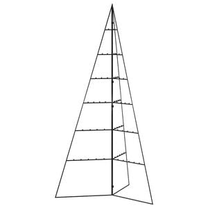 vidaXL Arbre de No&euml;l en m&eacute;tal pour d&eacute;coration noir 140 cm