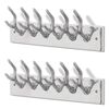 vidaXL Crochets &agrave; v&ecirc;tements de garde-robe 2 pcs Argent&eacute; Aluminium