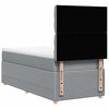 vidaXL Sommier &agrave; lattes de lit et matelas Gris clair 90x190 cm Tissu
