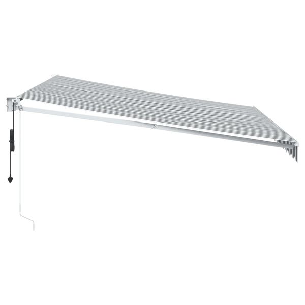 vidaXL Auvent r&eacute;tractable anthracite et blanc 4x3 m tissu et aluminium