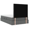 vidaXL Lit avec rangement et matelas Gris fonc&eacute; 120 x 200 cm Polyester