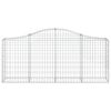 vidaXL Paniers à gabions arqués 5 pcs 200x30x80/100 cm Fer galvanisé