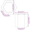vidaXL Jardinières 2 pcs hexagone 46x40x45 cm acier galvanisé