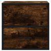 vidaXL Table de chevet murale Ch&ecirc;ne fum&eacute; 40x31x39,5 cm