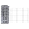vidaXL Cl&ocirc;ture avec poteau Argent&eacute; 0,4 x 25 m Acier