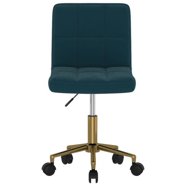 vidaXL Chaises pivotantes &agrave; manger lot de 4 bleu velours