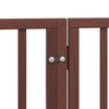 vidaXL Porte pour chien pliable &agrave; 4 panneaux, marron, 320 cm, bois de peuplier