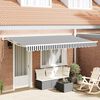 vidaXL Toile de rechange pour auvent Anthracite et blanc 380 x 195 cm